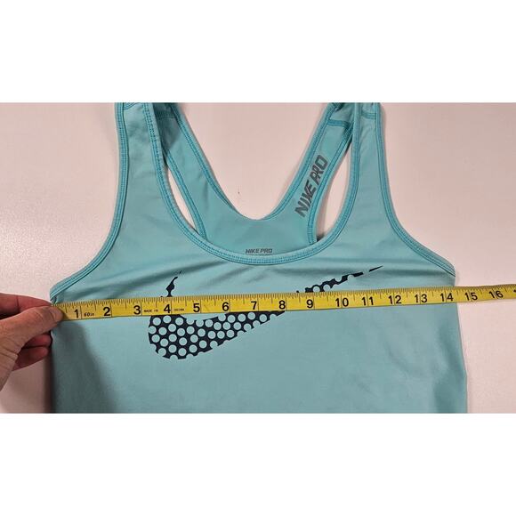 Nike pro womens small racer back performance running yoga gym tank center swoosh - Picture 7 of 7